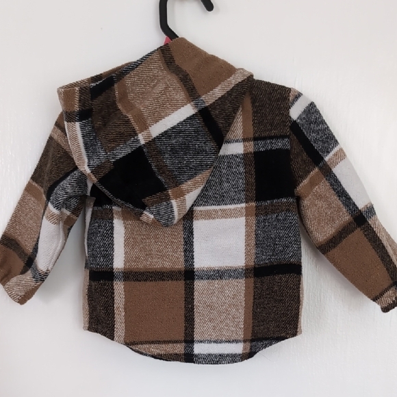 Plaid Button-Up Toddler Jacket - Picture 2 of 4